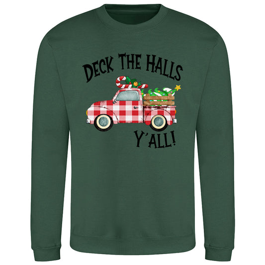 Plaid Christmas Truck  Sweatshirt