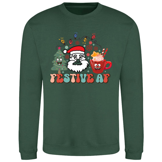 Festive AF Santa  Sweatshirt