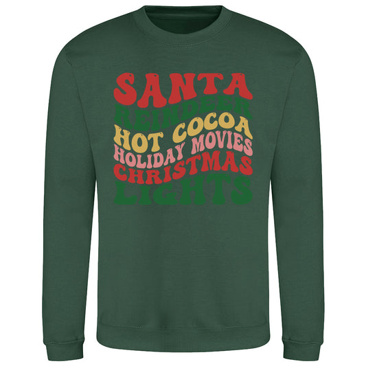 Festive Words Holiday  Sweatshirt