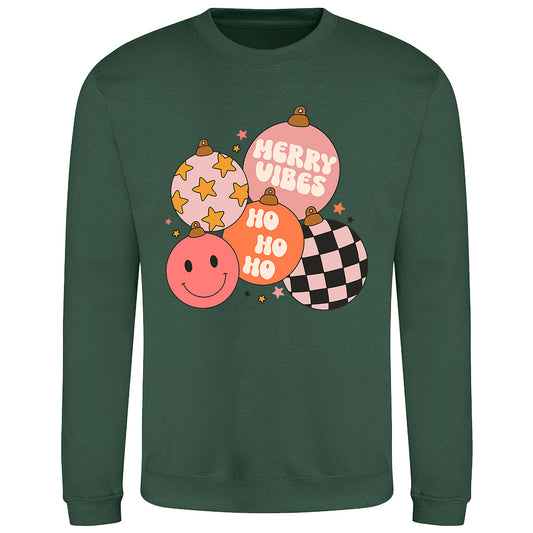 Retro Festive Ornaments  Sweatshirt