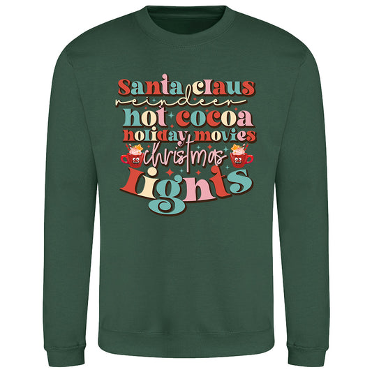 Festive Words Christmas  Sweatshirt