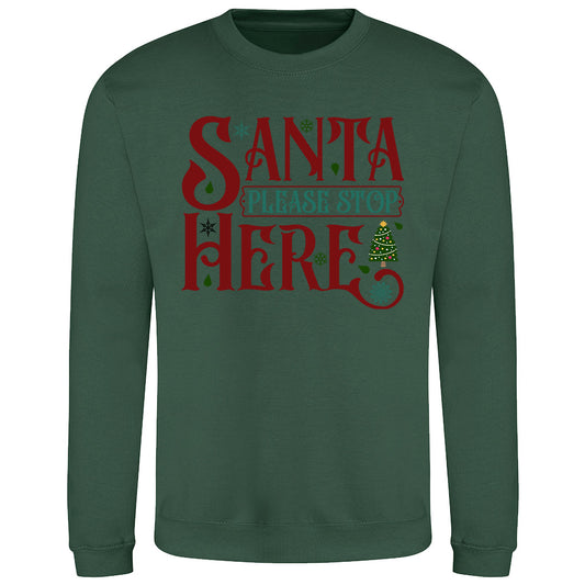 Santa Stop Here  Sweatshirt