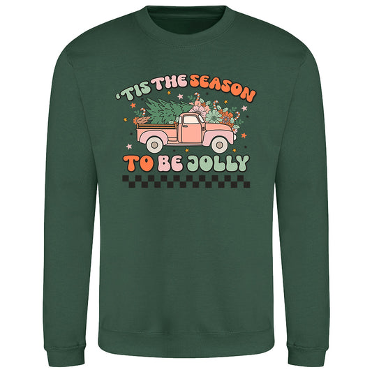Jolly Truck Retro Holiday Shirt Sweatshirt