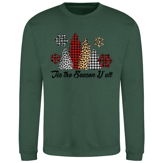 Plaid & Leopard Holiday  Sweatshirt