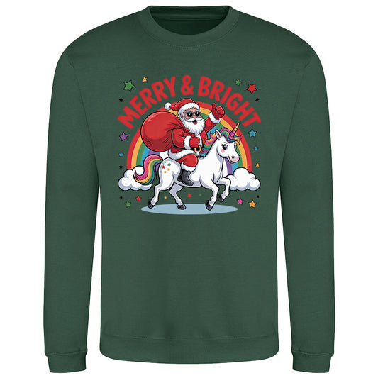 Santa Unicorn Xmas  Sweatshirt