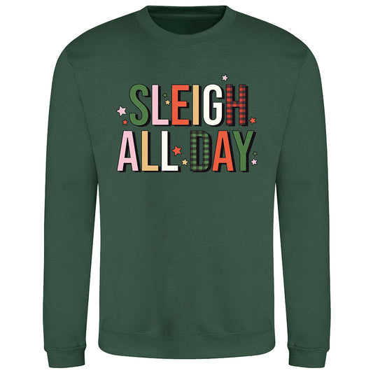 Festive 'Sleigh All Day'  Sweatshirt
