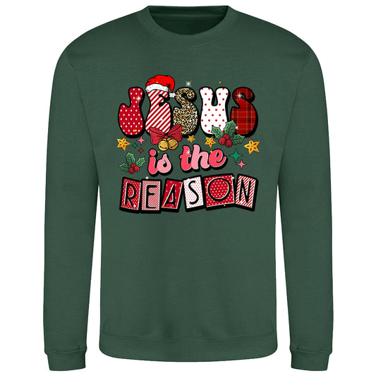 Festive Jesus Reason  Sweatshirt