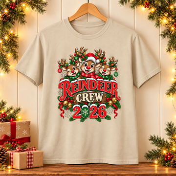 Reindeer Crew 2026 Christmas T-Shirt – Festive Family Design