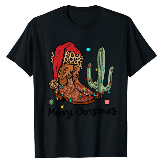 Festive Cowboy Boot  T-Shirt