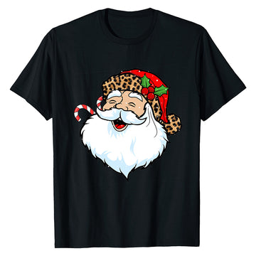 Leopard Santa Cheer  T-Shirt