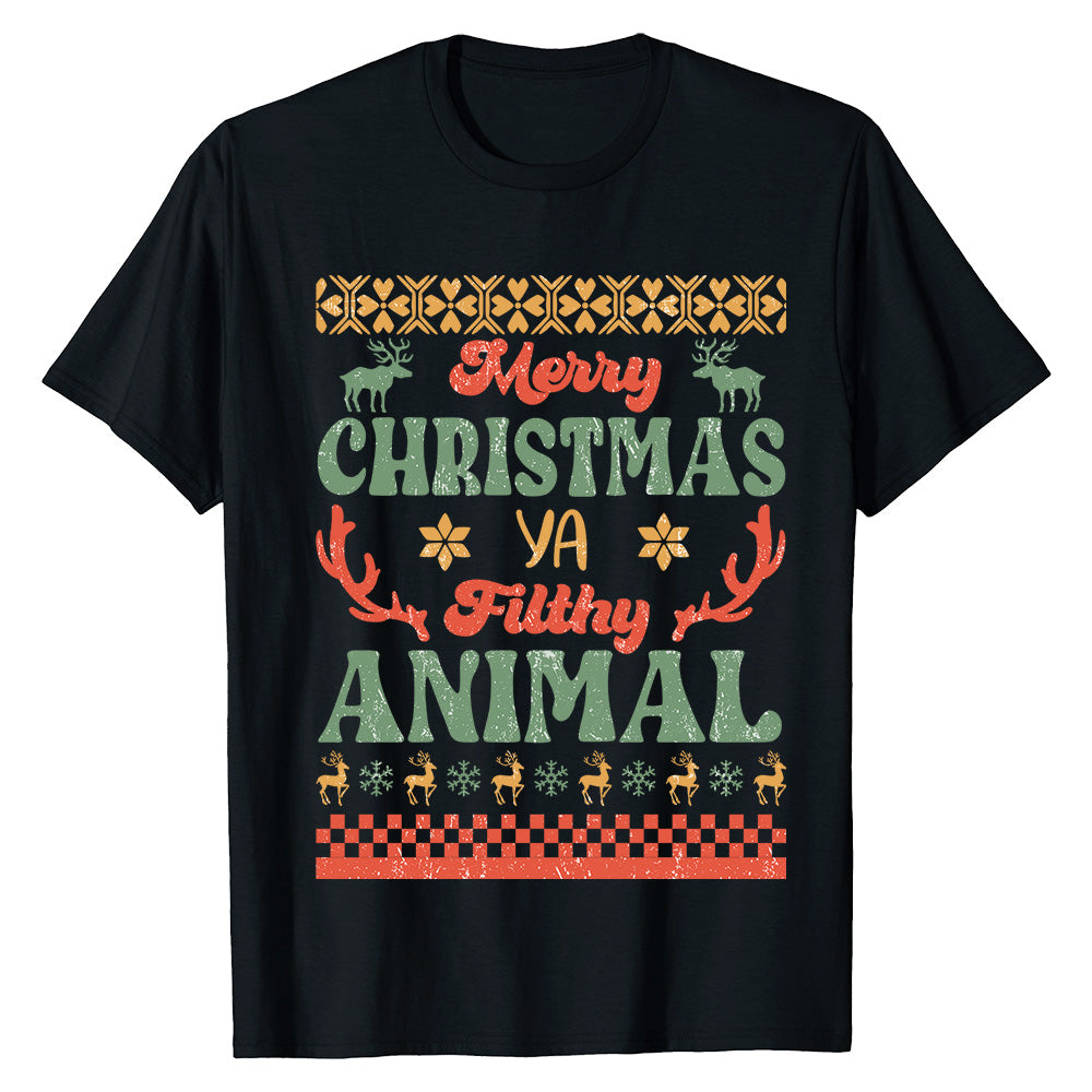 Merry Christmas Filthy Animal  T-Shirt