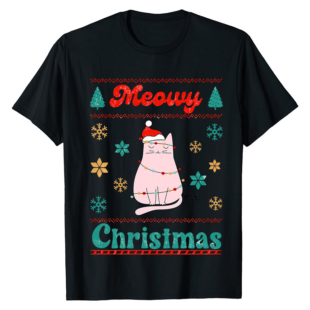 Meowy Xmas Cat  T-Shirt