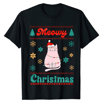 Meowy Xmas Cat  T-Shirt
