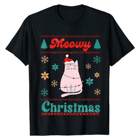 Meowy Xmas Cat  T-Shirt