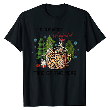 Festive Skeleton Holiday  T-Shirt
