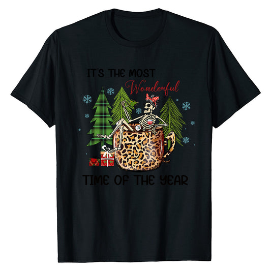 Festive Skeleton Holiday  T-Shirt