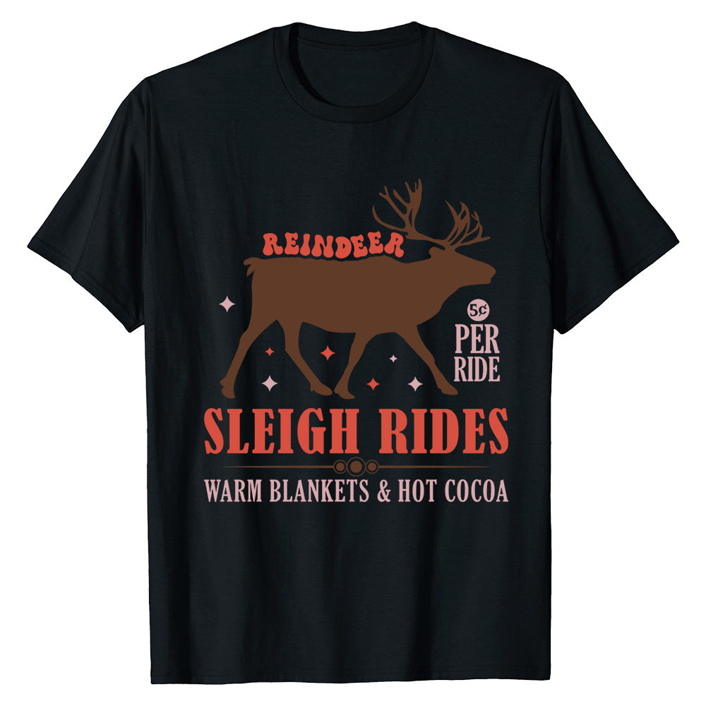 Cozy Reindeer Sleigh  T-Shirt
