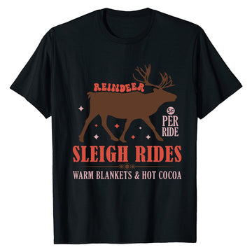 Cozy Reindeer Sleigh  T-Shirt