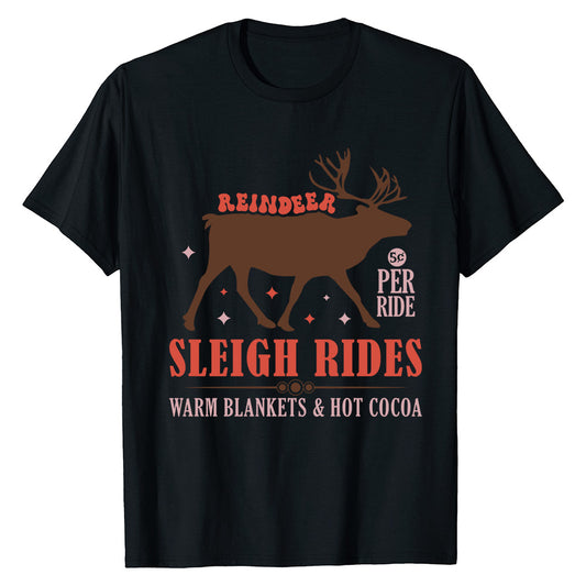 Cozy Reindeer Sleigh  T-Shirt