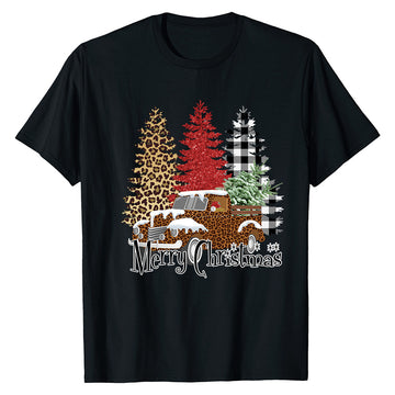 Leopard Truck Christmas  T-Shirt