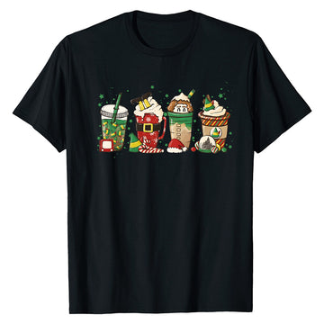 Festive Holiday Drink Art Shirt T-Shirt