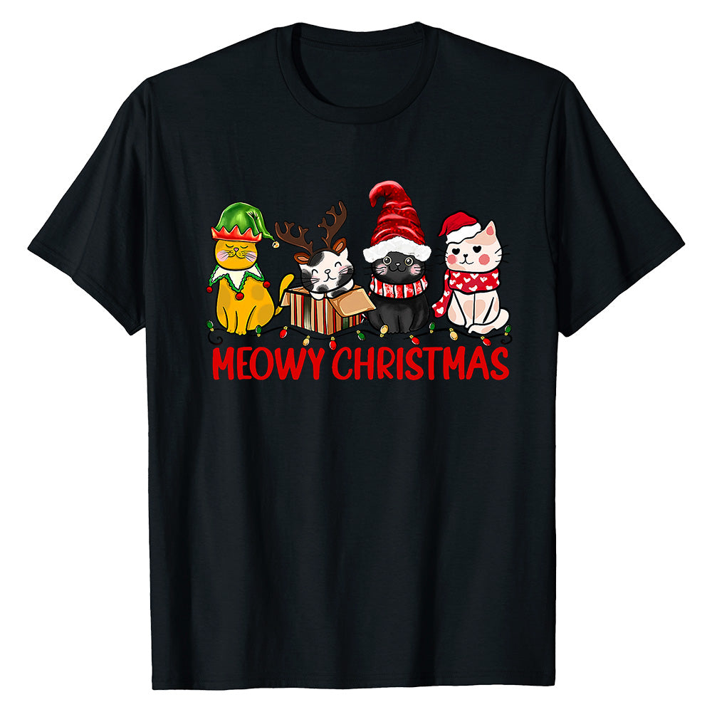 Meowy Christmas Cats  T-Shirt