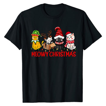 Meowy Christmas Cats  T-Shirt