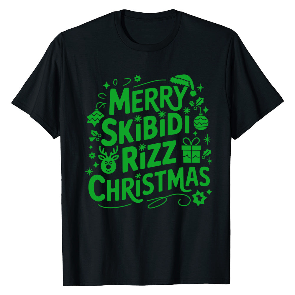 Merry Skibidi Rizz Christmas  T-Shirt