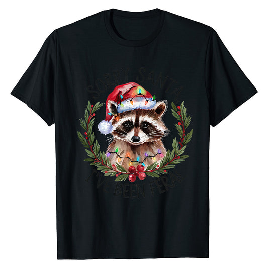Feral Xmas Raccoon  T-Shirt