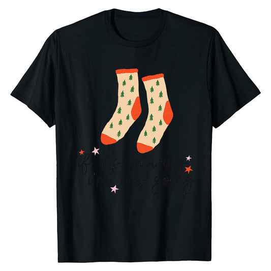 Cozy Winter Tree Socks T-Shirt