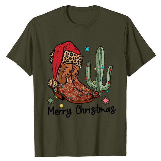 Festive Cowboy Boot  T-Shirt