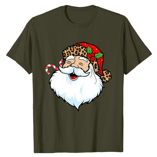 Leopard Santa Cheer  T-Shirt