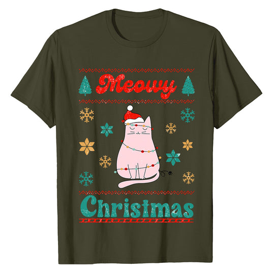 Meowy Xmas Cat  T-Shirt