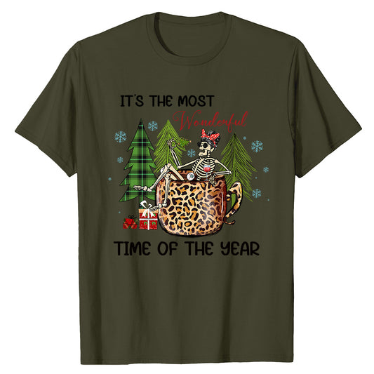 Festive Skeleton Holiday  T-Shirt