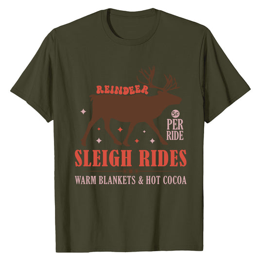 Cozy Reindeer Sleigh  T-Shirt