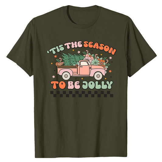 Jolly Truck Retro Holiday Shirt T-Shirt