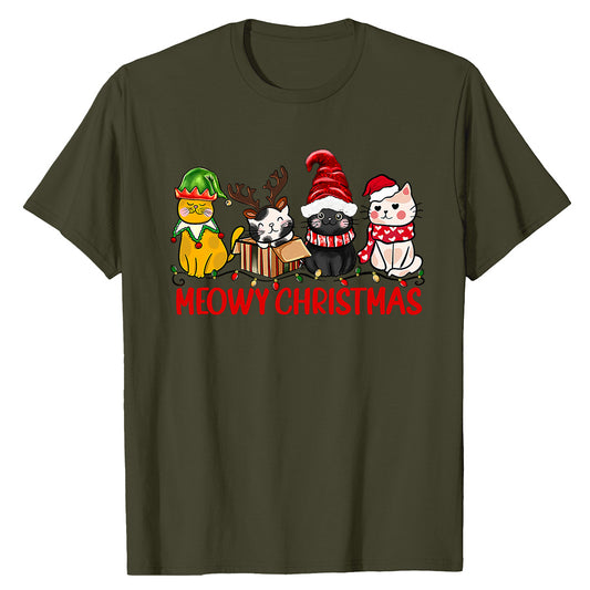 Meowy Christmas Cats  T-Shirt
