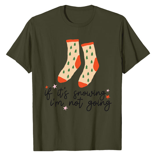 Cozy Winter Tree Socks T-Shirt