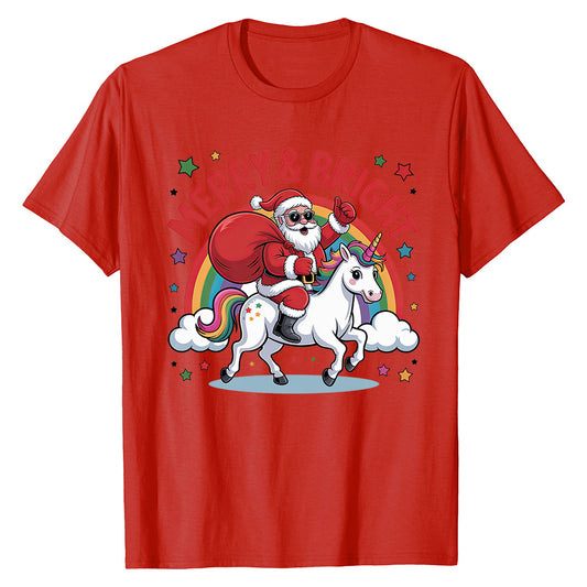 Santa Unicorn Xmas  T-Shirt
