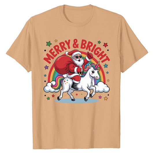 Santa Unicorn Xmas  T-Shirt