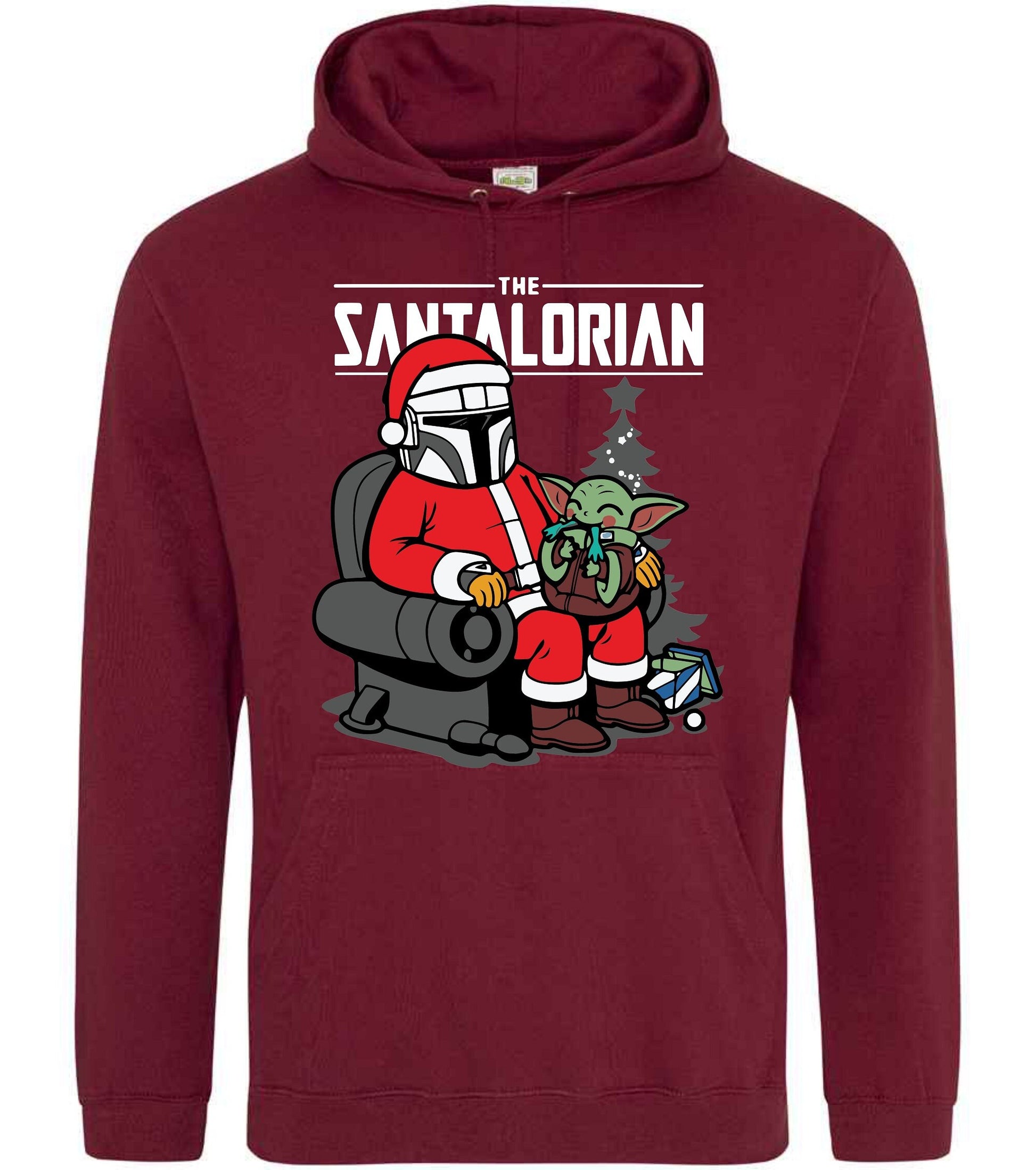 Christmas Jumper SWEATER HOODIE SANTALORIAN, xmas jumpers, xmas gift for him,