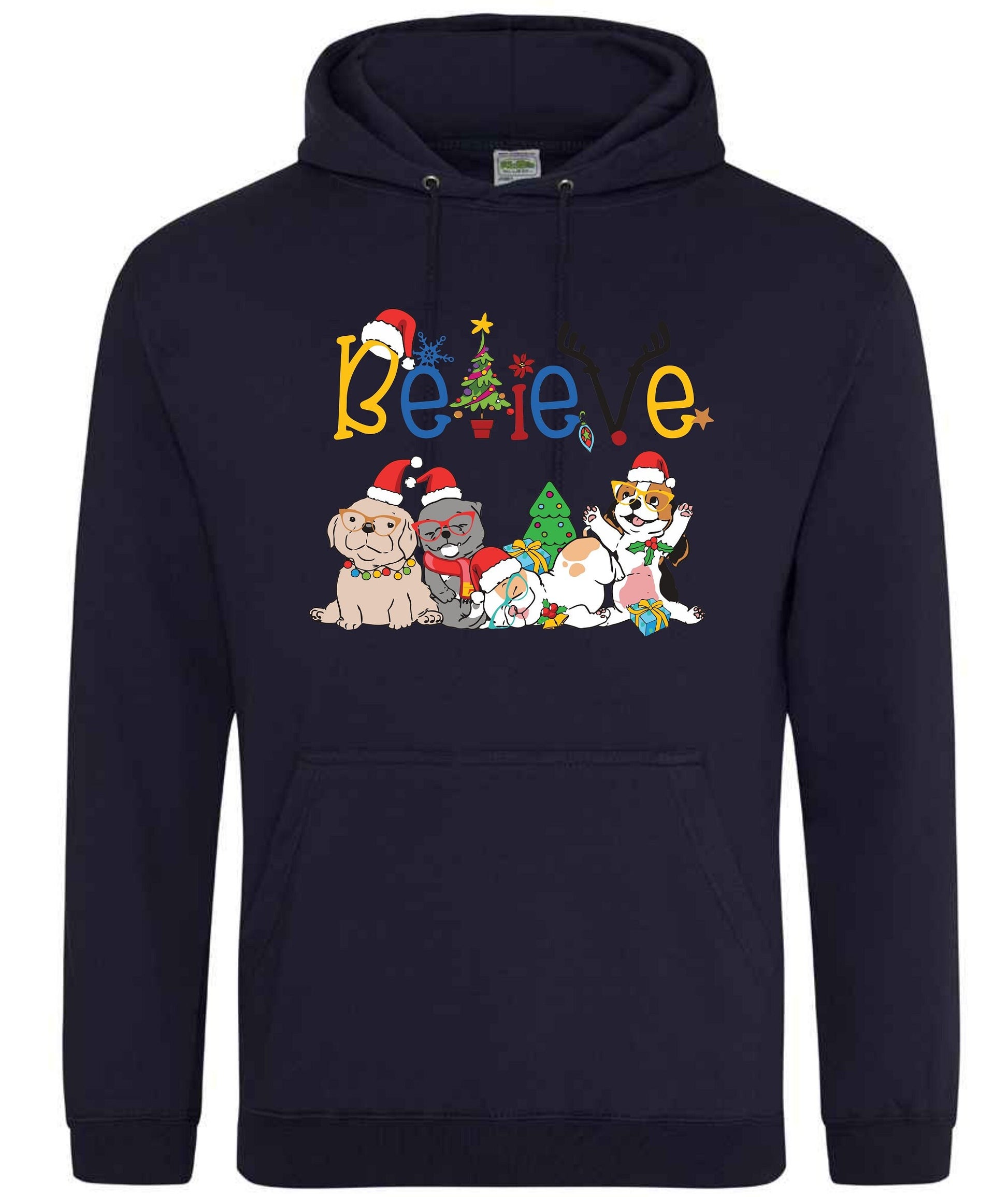 Christmas Jumper SWEATER HOODIE believe xmas jumper, xmas gift for him, gift for her