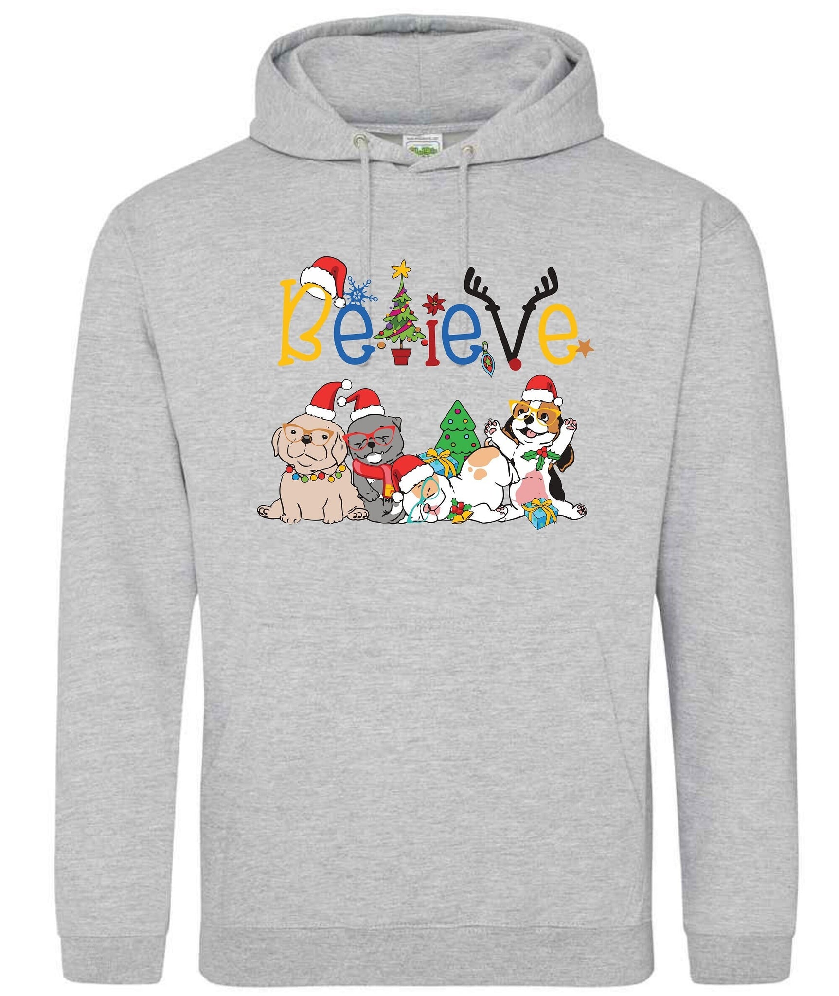 Christmas Jumper SWEATER HOODIE believe xmas jumper, xmas gift for him, gift for her