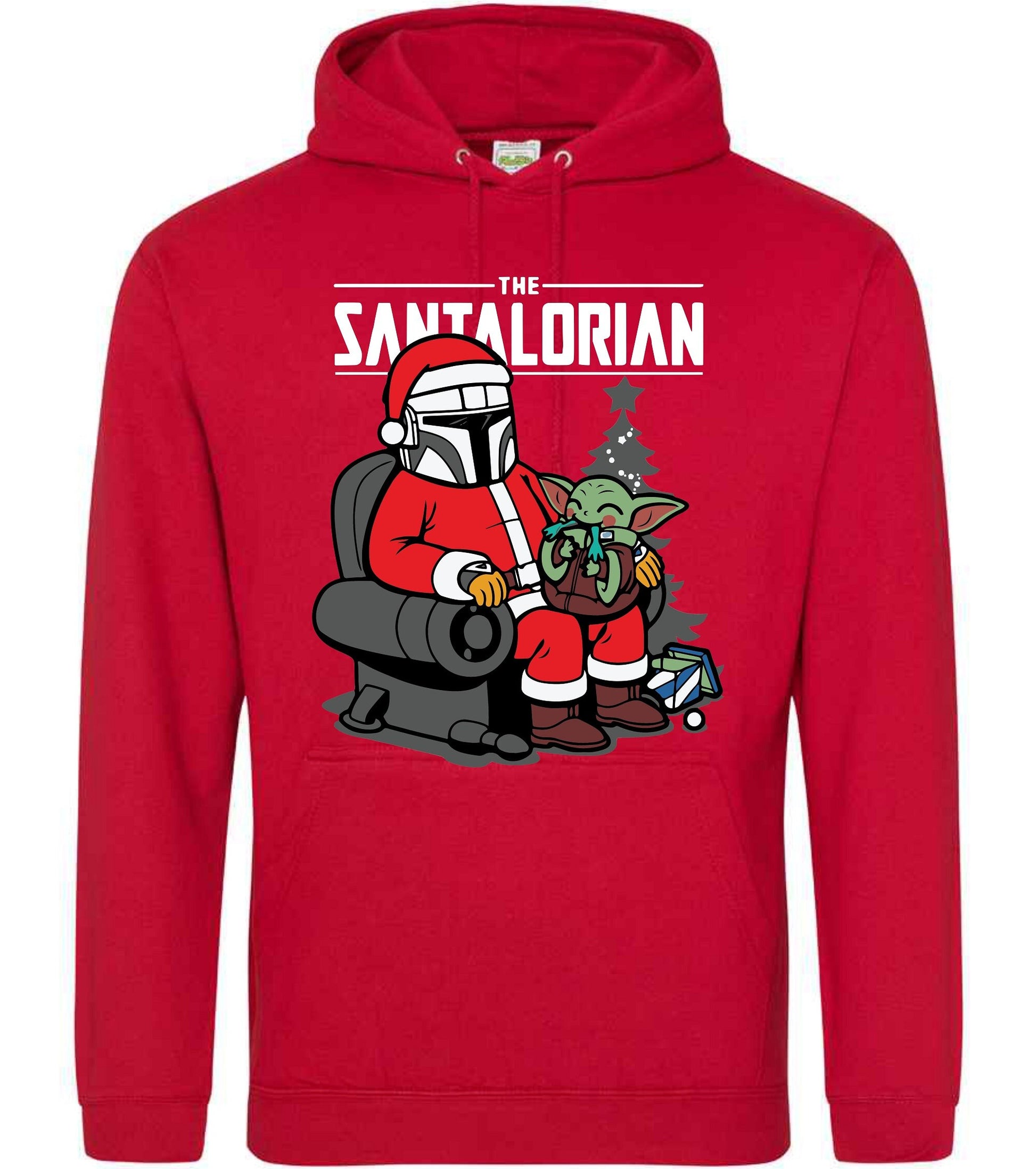 Christmas Jumper SWEATER HOODIE SANTALORIAN, xmas jumpers, xmas gift for him,