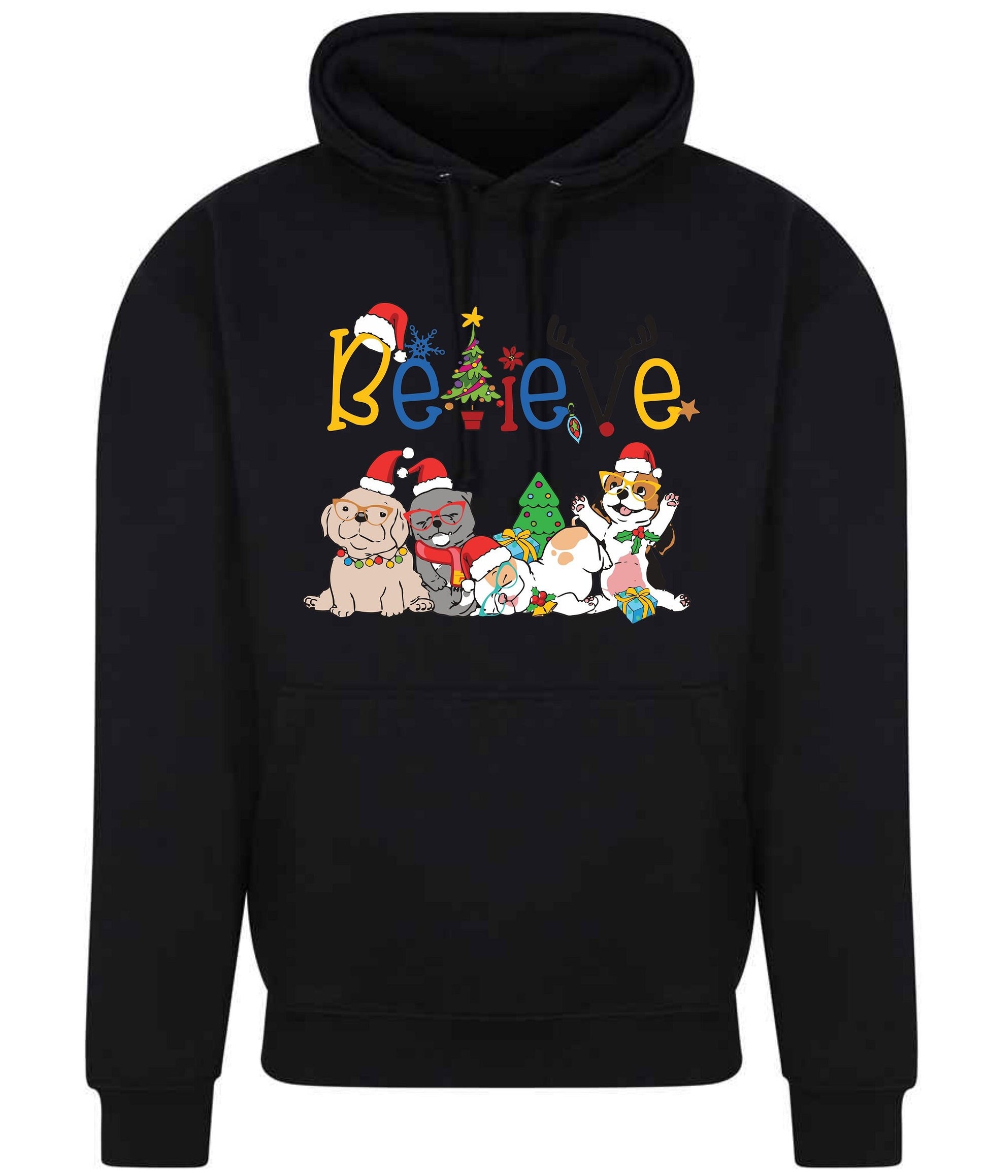 Christmas Jumper SWEATER HOODIE believe xmas jumper, xmas gift for him, gift for her