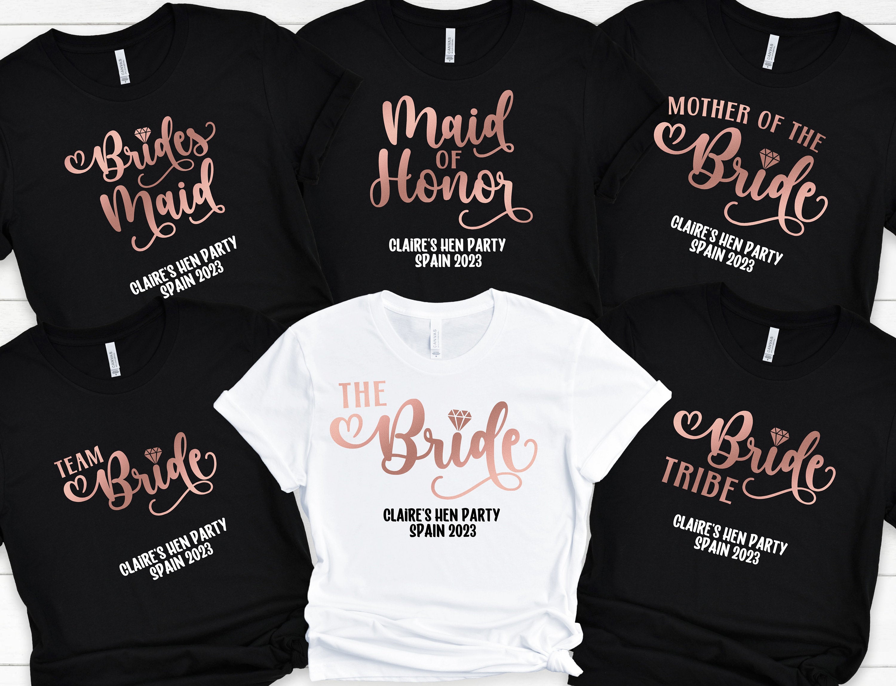 Personalised Bachelorette Party Shirts for Her Birthday Shirt Team Bride Shirt Hen Party Tshirt Wedding Party Uno Designs UK